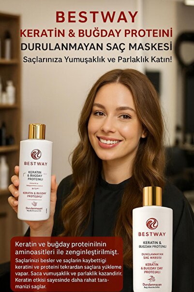 BESTWAY KUAFÖR & GÜZELLİK SALONU KERATİN BUĞDAY PROTEIN DURULANMAYAN SAÇ MASKESI
