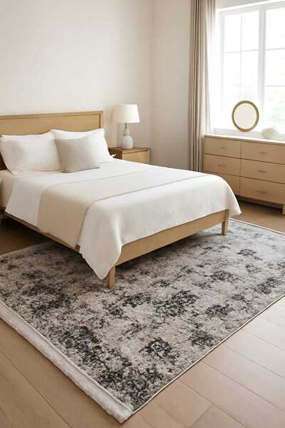 Melidia Halı 80X150 MODERN KARISIK RENKLİ BAMBU İPLİK SAÇAKLI YOLLUK