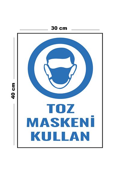 Lucena Metal Use Dust Mask 30cm X 40cm A3 Size Warning Sign Directional Sign