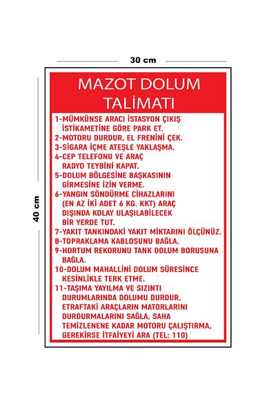 Lucena Metal Oil Filling Instruction 30cm X 40cm A3 Size Warning Sign Directional Sign