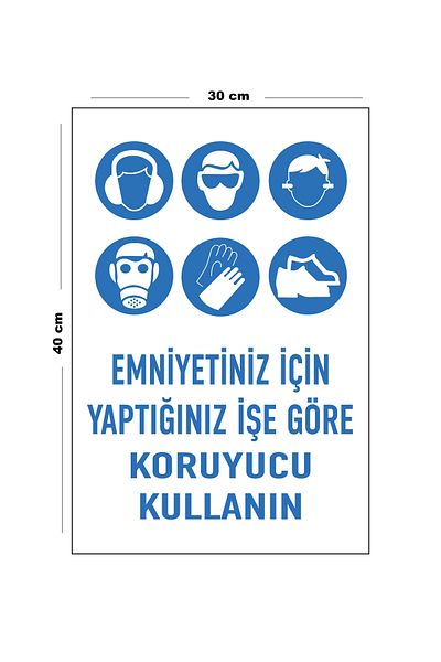 Lucena Protective Use According to Your Work for Your Metal Safety 30 cm X 40 cm A3 Size Warning Lev