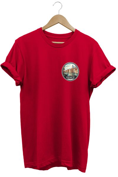 remonz Cities Series Venice Printed 100% Cotton Regular Fit Crew Neck T-Shirt