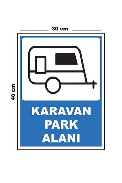Lucena Metal Caravan Parking 30cm X 40cm A3 Size Warning Sign Directional Sign