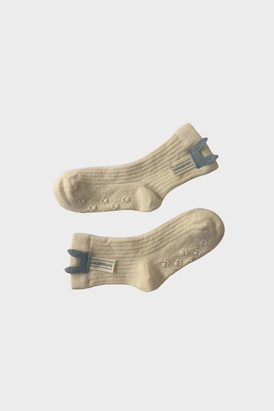 Katia&Bony Baby accessory 2-piece sock set ecru-blue
