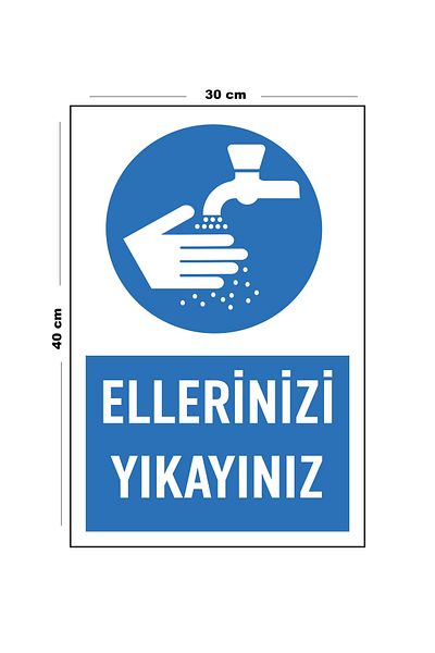 Lucena Metal Wash Your Hands 30 cm X 40 cm A3 Size Warning Sign Directional Sign