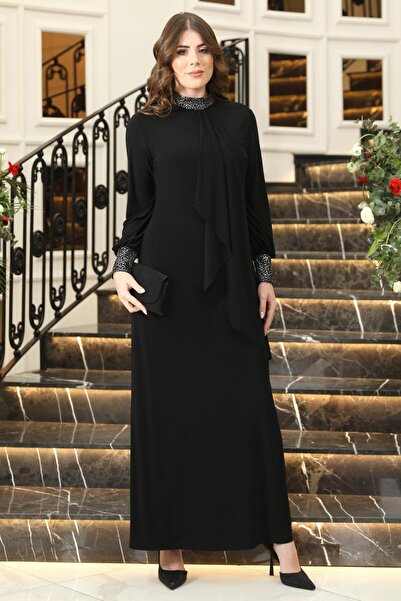 DENİMİNİ فستان ساندي الأسطوري باللون الأسود TBSELB42