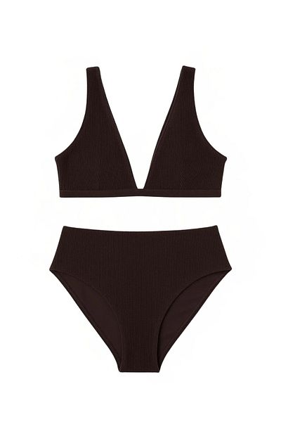 Katia&Bony Women's Lemon Party Joella High Waist Bikini Set Black