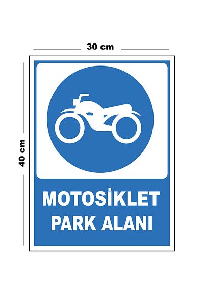Lucena Metal Motorcycle Parking Space 30cm X 40cm A3 Size Warning Sign Directional Sign