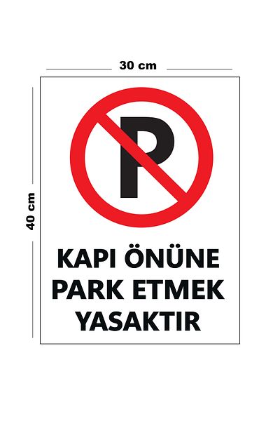 Lucena Metal Door Front Parking Prohibited 30 cm X 40 cm A3 Size Warning Sign Direction Sign