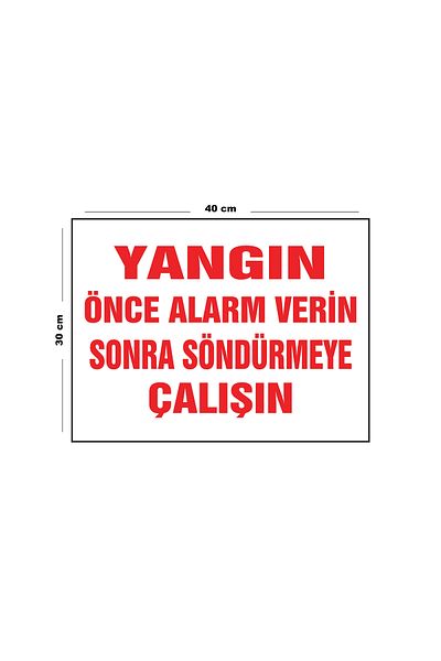Lucena Metal Fire before Alarming Try to Fight after 30cm X 40cm A3 Size Warning Sign