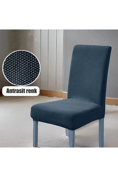 probak Honeycomb Pattern 6 Pieces Standard Elastic Kitchen Chair Cover