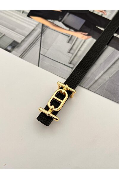 NOİR LUXE حزام نسائي بإبزيم ذهبي وحزام بنطلون وحزام فستان وحزام قميص وحزام معطف
