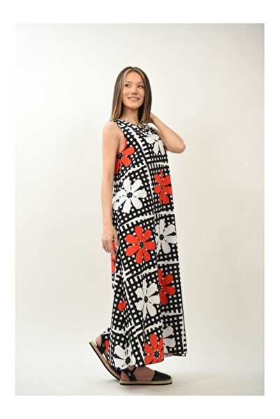 FASHIONLAND ROCHIE LUNGA MAXI SPLENDOR GEOMETRIC - CONTRAST FLORAL PENTRU ELE...