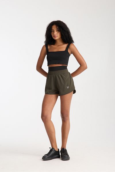 Zula Moda Γυναικείο σορτς μαγιό με λέιζερ με εσωτερικό καλσόν – ύφασμα Quick Dry