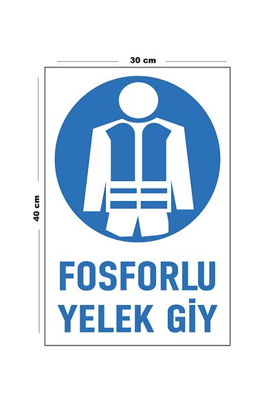 Lucena Metal Phosphorescent Vest Wear 30cm X 40cm A3 Size Warning Sign Directional Sign