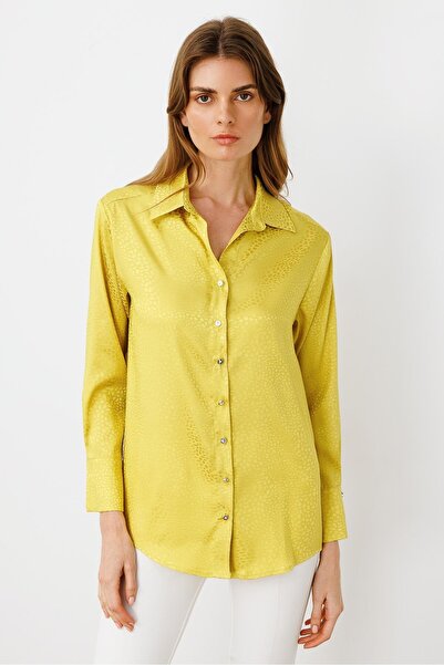 Moda İlgi Modailgi Zebra Desen Jakarlı Gömlek Asit