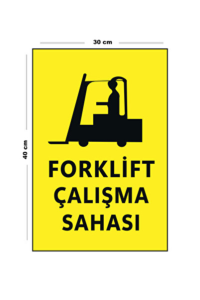 Lucena رافعة شوكية معدنية موقع العمل 30 سم × 40 سم A3 علامة تحذير علامة تحويل