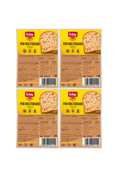 Schar Pan Multigrano Glutensiz Ketenli Ayçekirdekli Ekmek 250 gr (4 ADET)