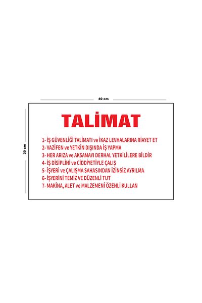 Lucena Metal Work Safety Instruction 30cm X 40cm A3 Size Warning Sign Directional Sign