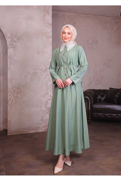 ALMİNA Strawberry Fabric, Lace Collar Skirt-Blusher Suit