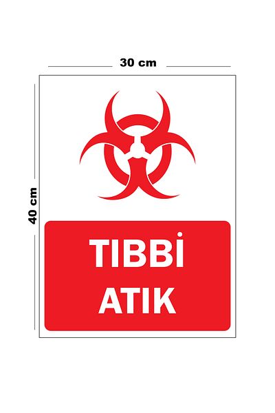 Lucena Metal Medical Waste 30cm X 40cm A3 Size Warning Sign Diversion Sign