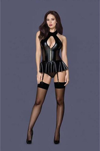 For Dreams 8203 Costum cu jartieră neagră pentru femei