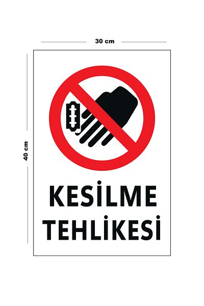 Lucena Metal Cutting Hazard 30 cm X 40 cm A3 Size Warning Sign Diversion Sign