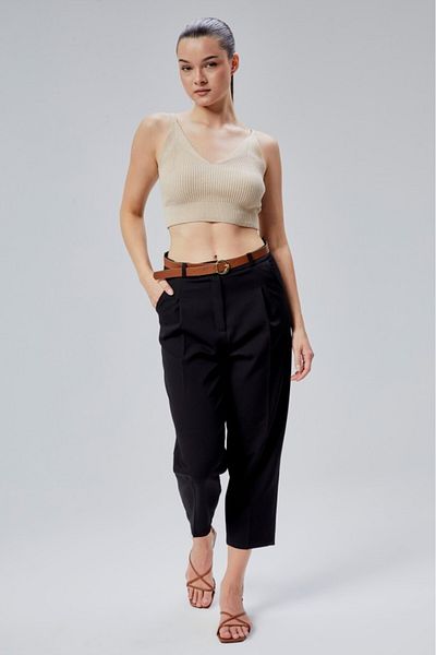 Jamila Belted Carrot Cut Women's Trousers