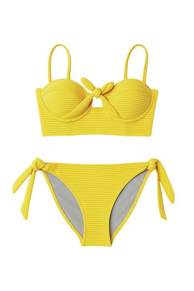 Katia&Bony Women's Seageo Bow Bikini Set Yellow