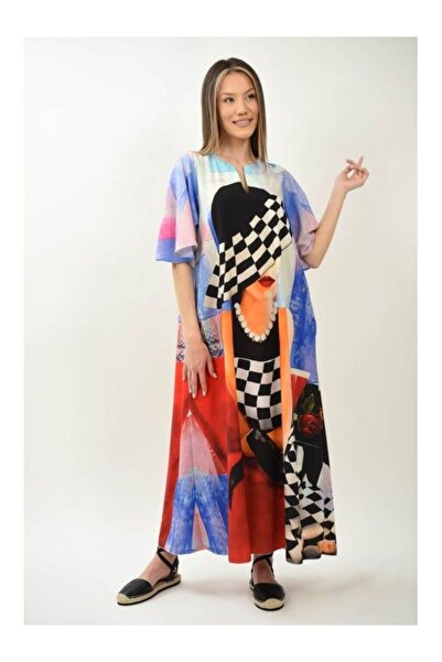 FASHIONLAND ΧΡΩΜΑΤΙΚΟ ΚΑΡΟΥΖΕΛ - ΦΟΡΕΜΑ ΜΕ ΠΛΕΥΡΑ ΚΑΙ ΑΣΤΙΚΕΣ ΠΙΝΕΛΙΕΣ ΜΕ ΕΙΚ...