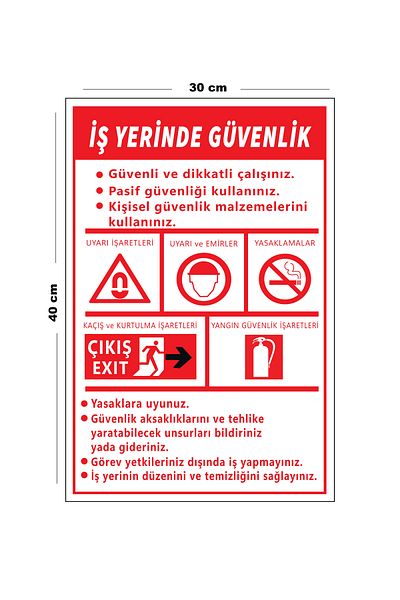 Lucena Metal Workplace Safety 30cm X 40cm A3 Size Warning Sign Directional Sign