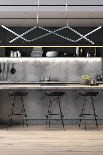 LEGACY Utku Modern Tasarım Krom Renk Yemek Masası Üstü - Mutfak - Salon Beyaz...