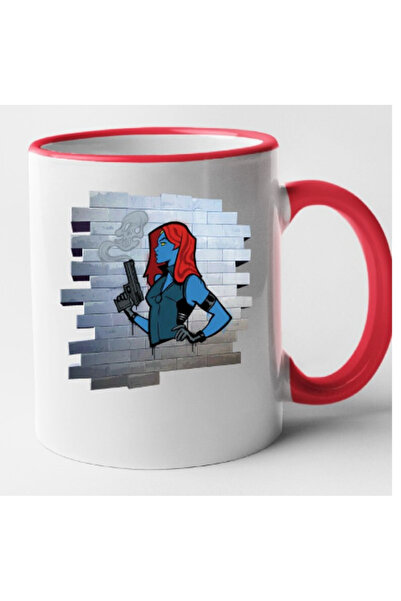 OEM Cană personalizată Fortnite cu mâner roșu - Spray True Mystique, INOVATIX®. 330 ml