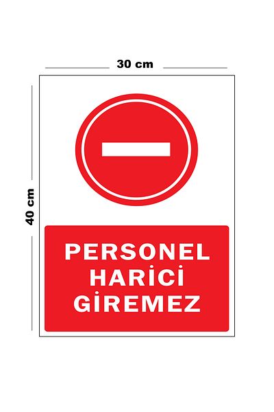 Lucena Metal Staff Not Entering External 30 cm X 40 cm A3 Size Warning Sign Directional Sign