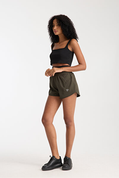 Zula Moda Γυναικείο σορτς μαγιό με λέιζερ με εσωτερικό καλσόν – ύφασμα Quick Dry