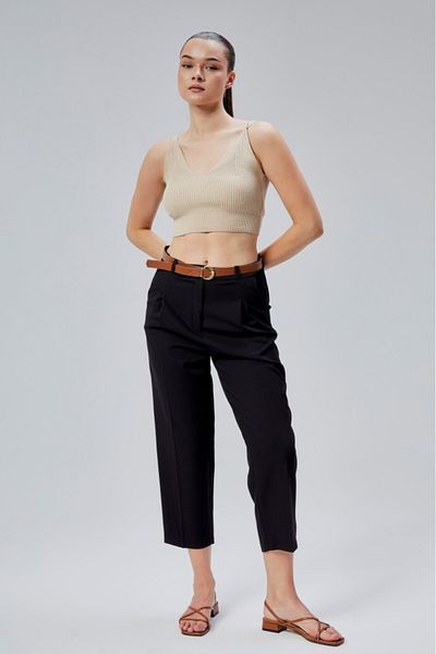 Jamila Belted Carrot Cut Women's Trousers