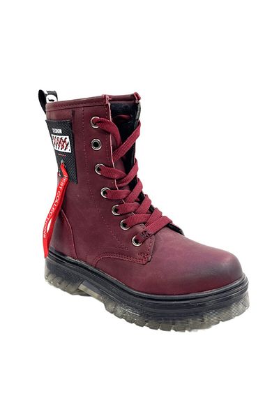 Liger Transparent Sole Children's Daily Boots (31-35) Claret Red