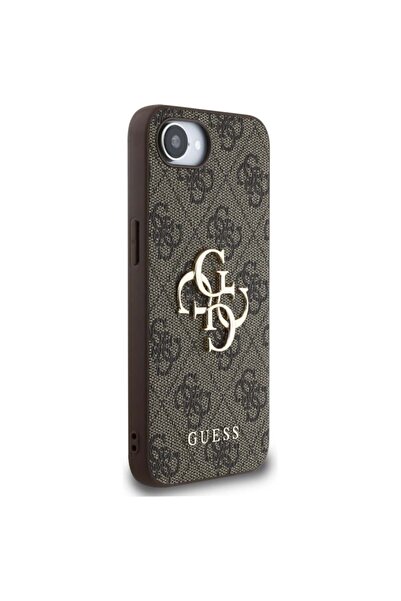 Guess Θήκη για iPhone 16e, Guess, Σκληρή θήκη 4G με μεγάλο λογότυπο, καφέ