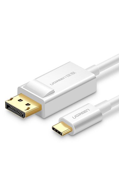 Ugreen Cablu USB-C 4K Ugreen Unidirecțional USB Tip C la DisplayPort 4K (1.5m) - Alb