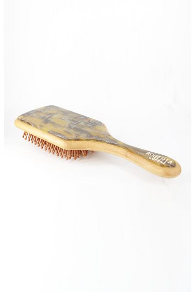 Roberta Lorenz Green Pearlescent Natural Bamboo Comb