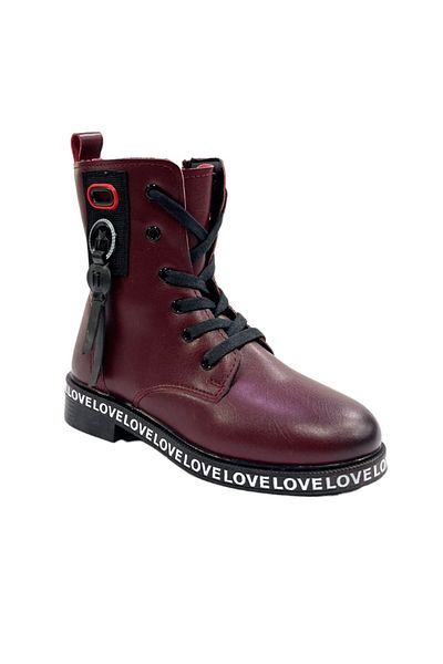 Liger Zippered Children's Daily Boots (31-35) Claret Red