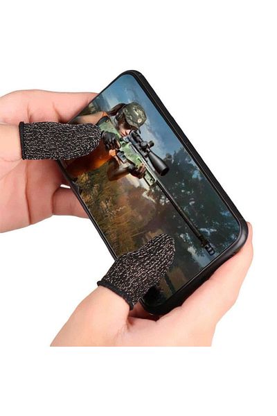 Borofone Set of 2 Gaming Gloves, Borofone, Nylon Superconducting Fiber Finger - Black