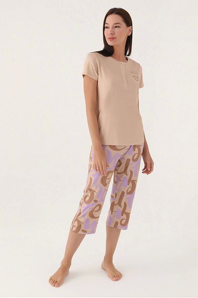 Arnetta Perfect Light Brown Women's Capri Suit