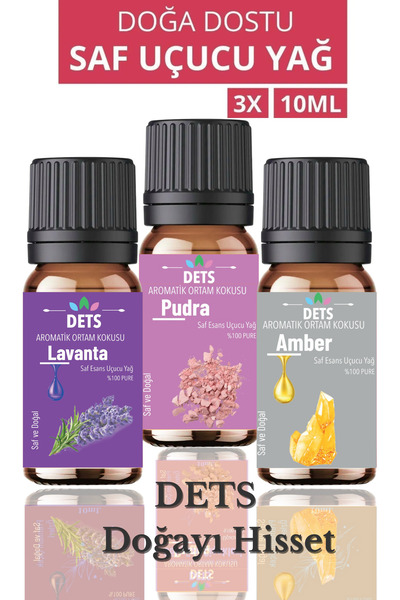 Dets Romantik Uçucu Yağ Pudra Lavanta Amber Buhurdanlık Esansı Oda Kokusu | E...
