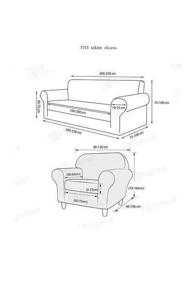NEFİS HOME Jacquard 3 3 1 1 Elastic Sofa Cover |   Elastic Seat Cover |   Seat Cover Team