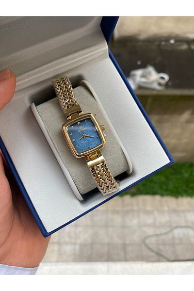 Reward Steel Gold Color Small Case Square Waterproof Vintage Model Women's Wristwatch