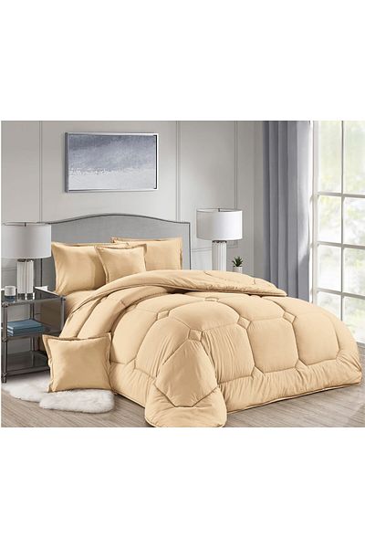 Moon Luxurious double hotel quilt set for a refreshing summer, made of microfiber, size 230*250cm