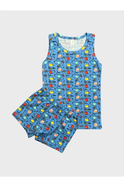 elmas kids Set boxer pentru băiat, din bumbac, culoare albastră, cu model elefant