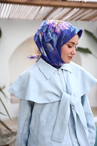 Silk Home وشاح حرير تيفيل 11467-27 بنمط مختلط باللون الأرجواني