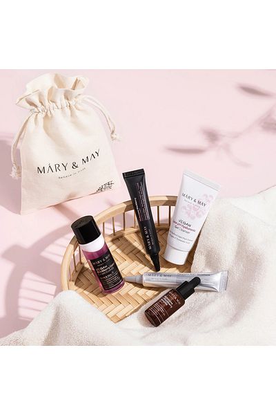 Mary & May Set de ingrijire faciala, Intense Moisture Care, MARY&amp;MAY, 5 piese